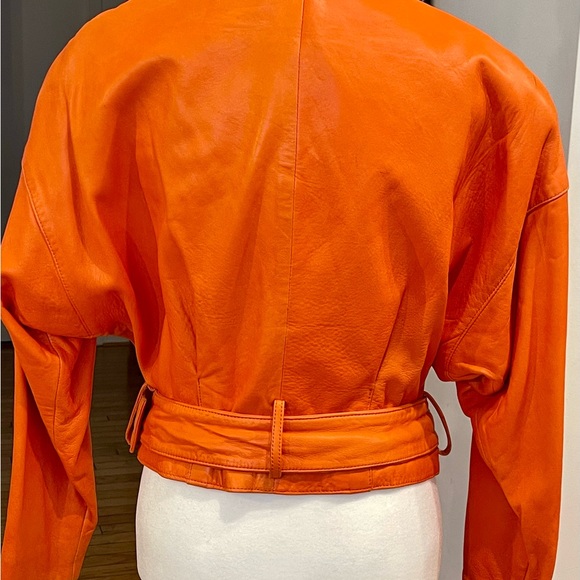 Vintage Andrew Marc orange leather jacket - Picture 2 of 7